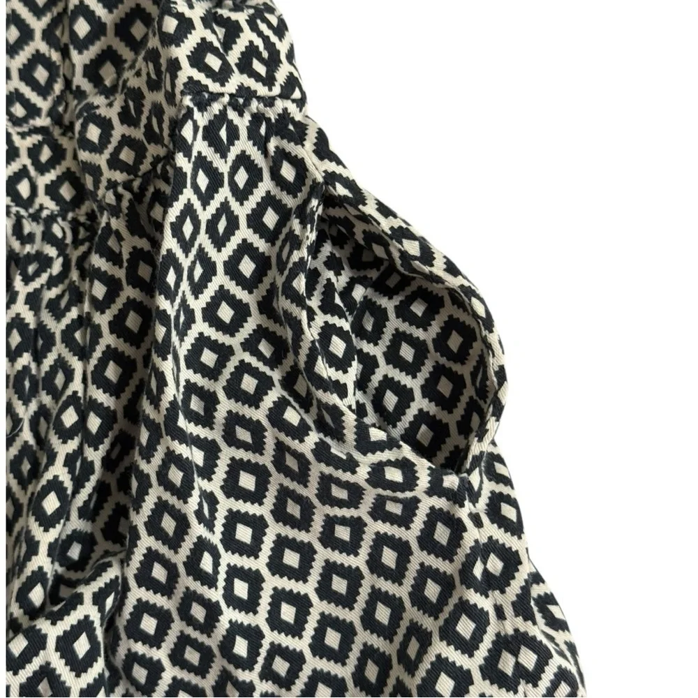 Carter’s Toddler Girl Black White Diamond Print Dress 5T Long Sleeve